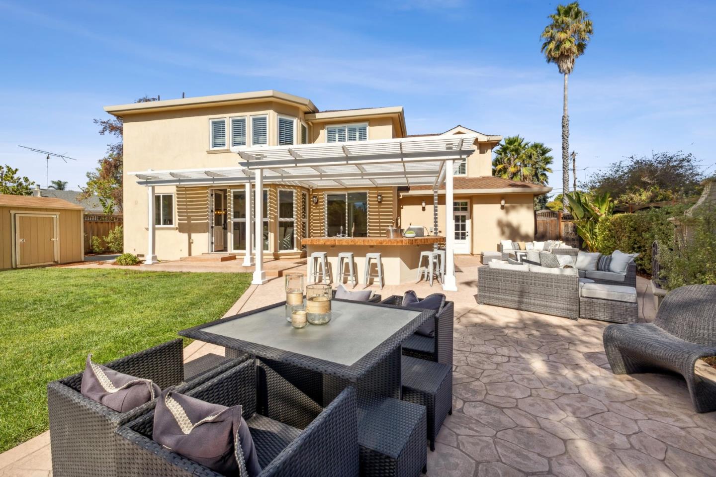14574 Nelson Way San Jose, CA 95124 - Photo 53 of 62 a view of a patio with table and chairs and potted plants