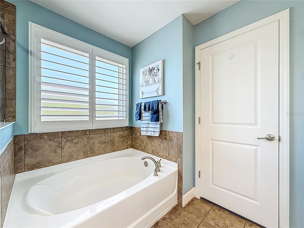 10193 Grand Oak Circle Madeira Beach, FL 33708 - Photo 36 of 67 a bath tub sitting in a bathroom next to a window