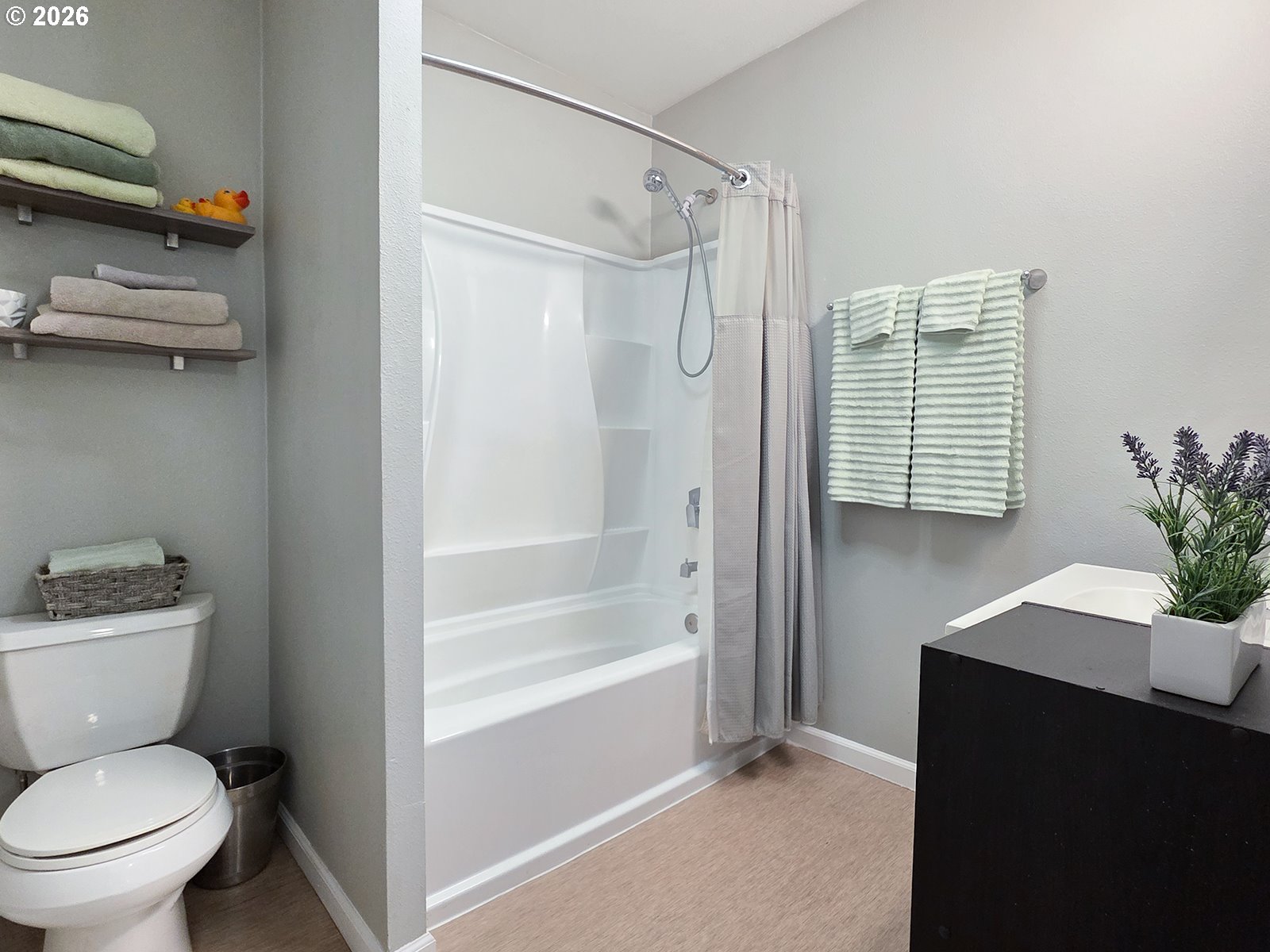 1214 North Clark Street Cornelius, OR 97113 - Photo 20 of 34 a bathroom with a granite countertop sink toilet and shower