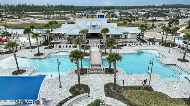 an aerial view of a an outdoor space