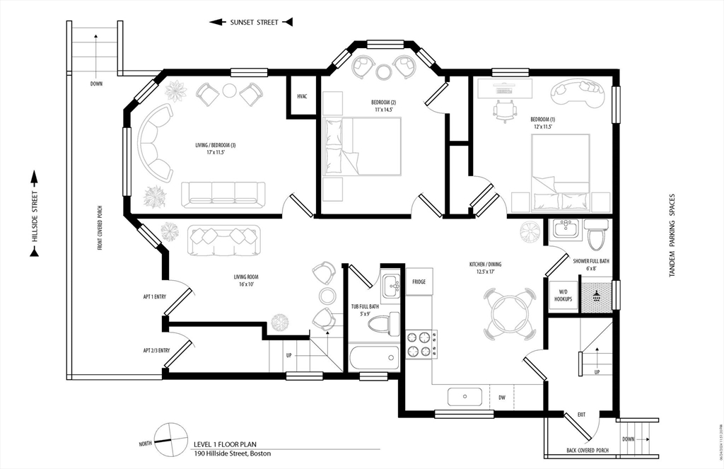 190 Hillside Street, Unit 1 Boston, MA 02120 - Photo 2 of 27 a picture of a bathroom with mirror and door