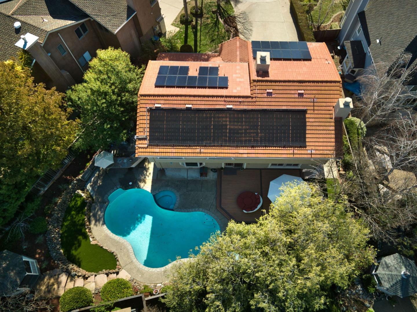 1127 Carnforth Court San Jose, CA 95120 - Photo 47 of 55 a aerial view of a house with garden space and street view