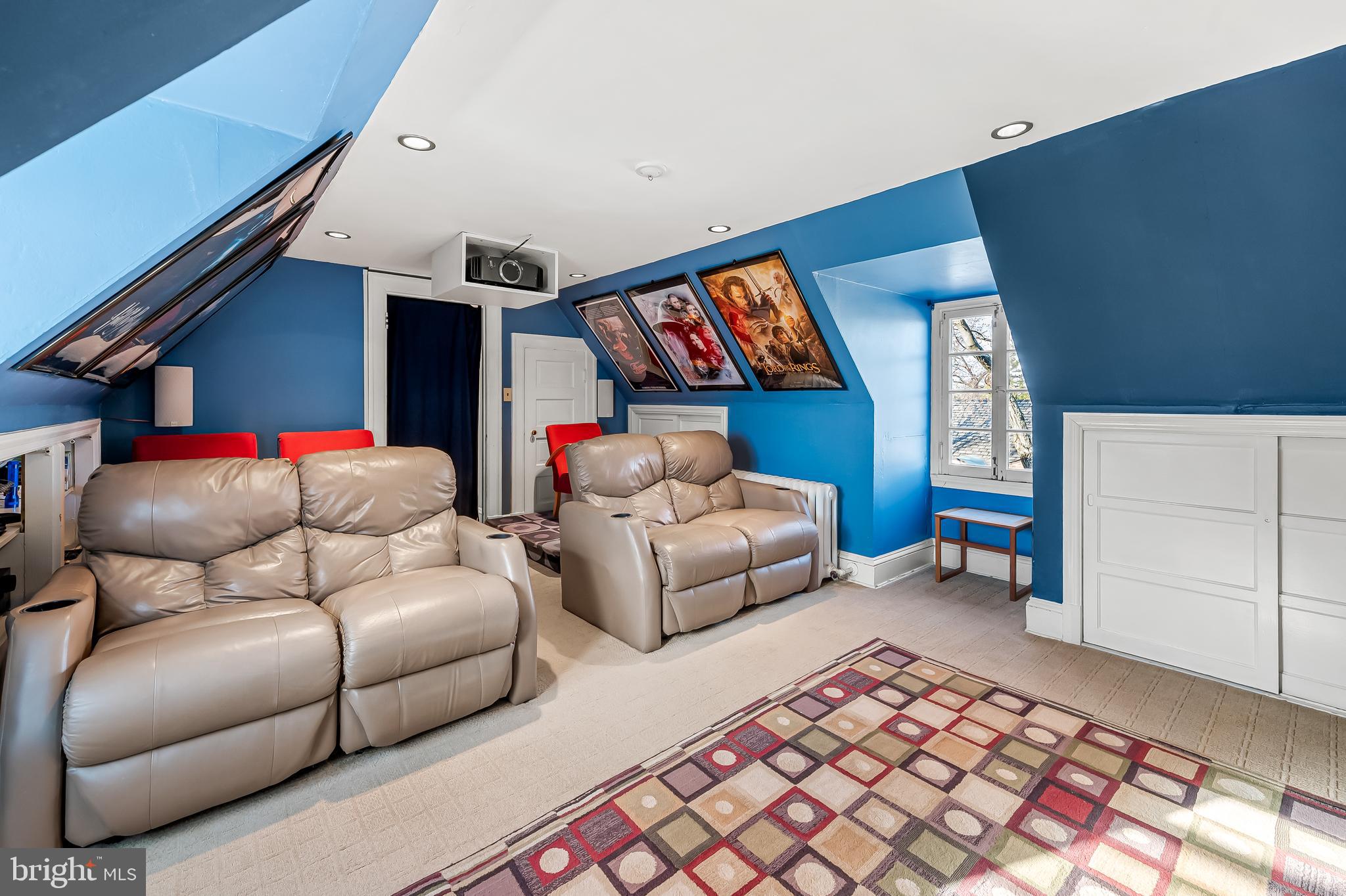 216 Wendover Road Baltimore, MD 21218 - Photo 45 of 83 Home theatre on third level (could be bedroom 5)