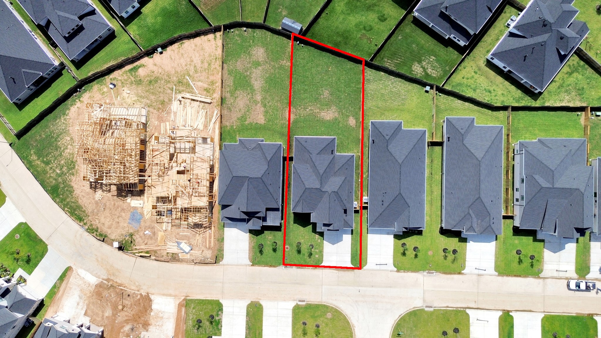 3102 Native Spg Drive Spring, TX 77373 - Photo 5 of 47 An aerial view of a spacious subdivision lot, highlighting a well-maintained yard and a fully fenced perimeter, offering both privacy and expansive outdoor space.