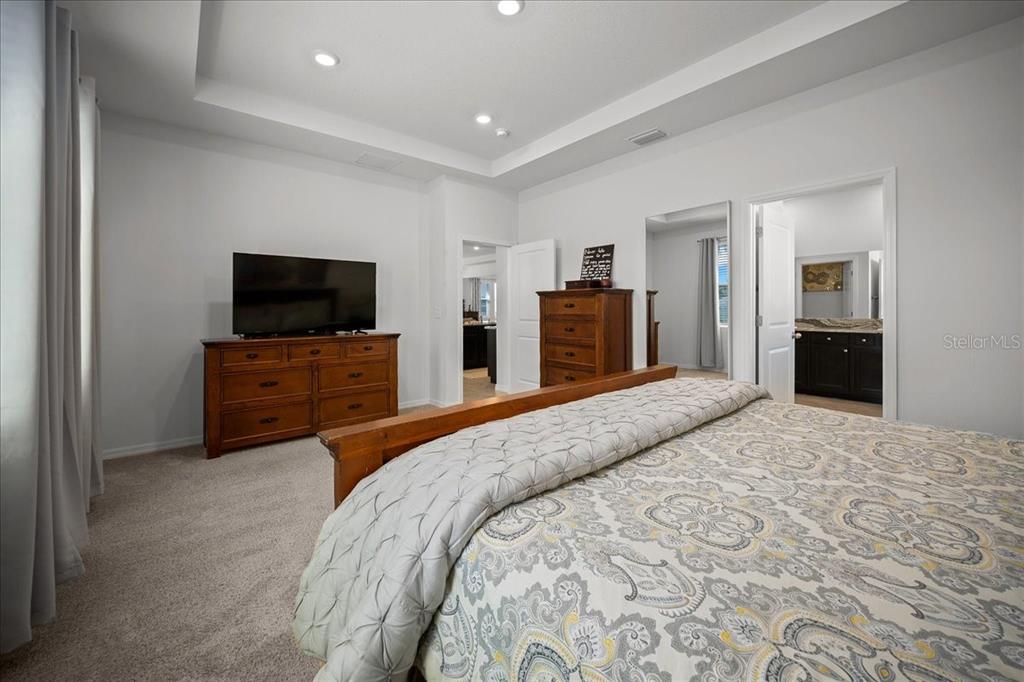 8598 Southwest 59th Terrace Ocala, FL 34476 - Photo 36 of 73 a bedroom with a bed and a flat screen tv in it