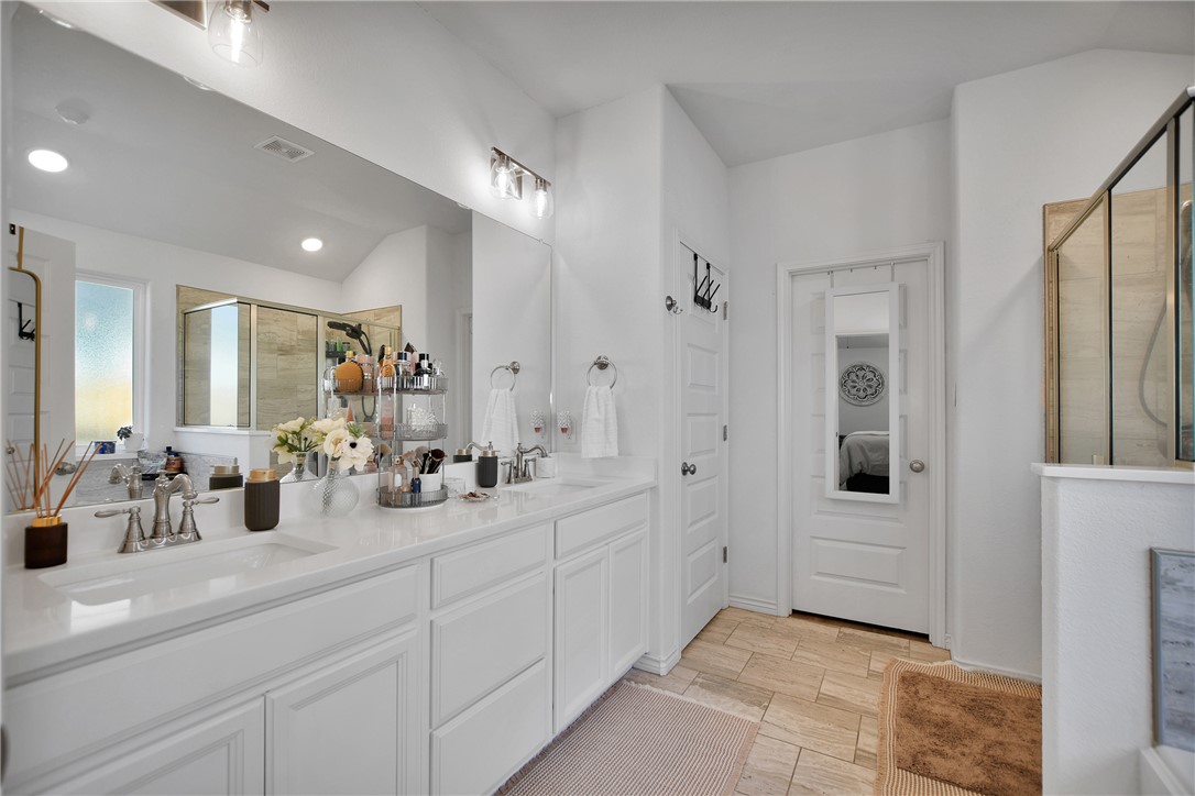 1908 Meridian Court Bryan, TX 77807 - Photo 25 of 46 Master Bath offers a large double vanity with storage & drawers