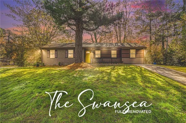 a view of swimming pool with an outdoor space and seating area