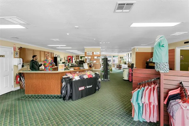 a view of swimming pool with lawn chairs and flower plants