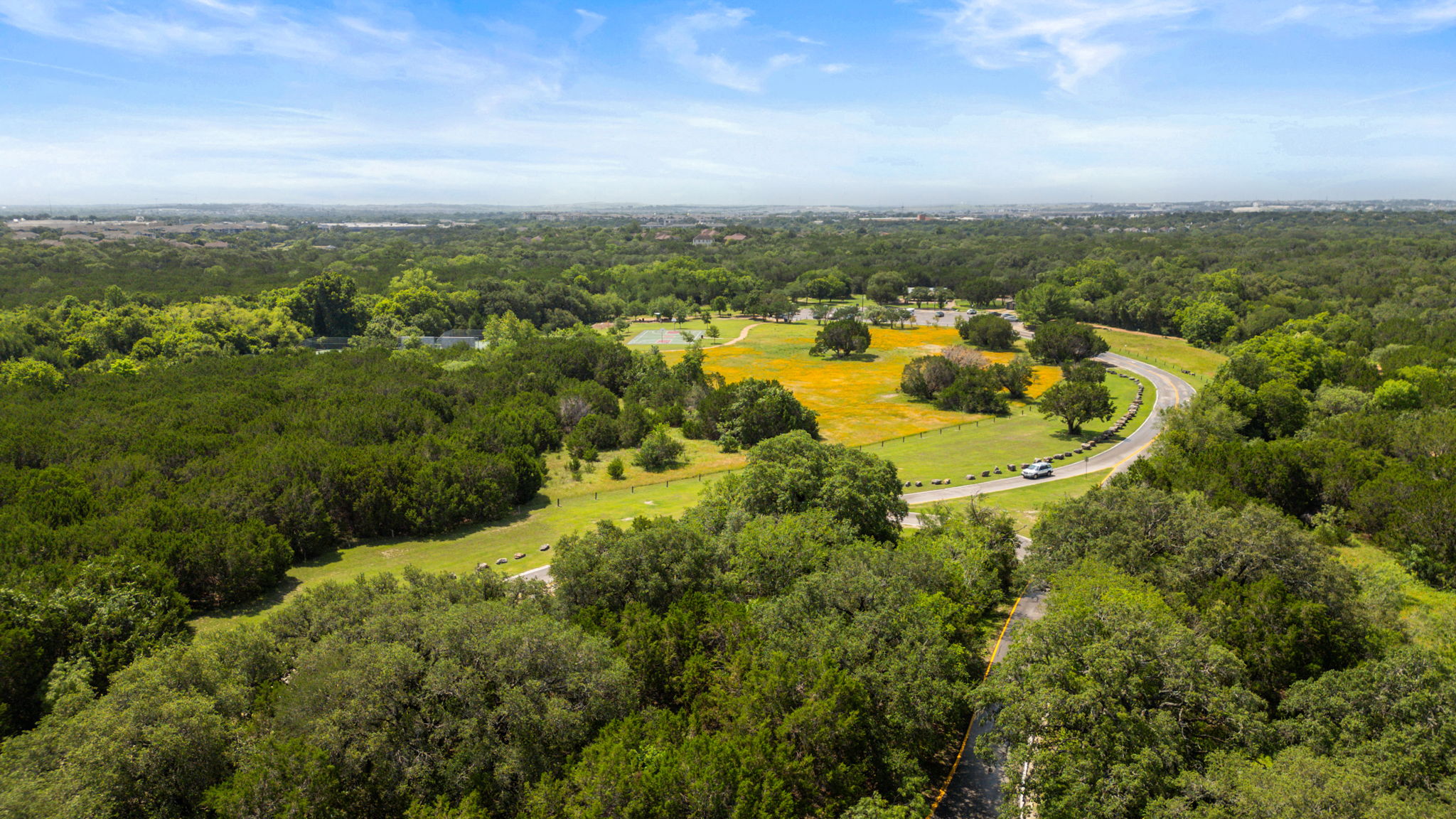 1007 Totis Road Austin, TX 78748 - Photo 34 of 37 an aerial view of residential houses with outdoor space and trees