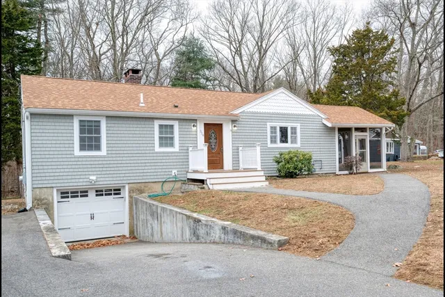a view of a house with a patio