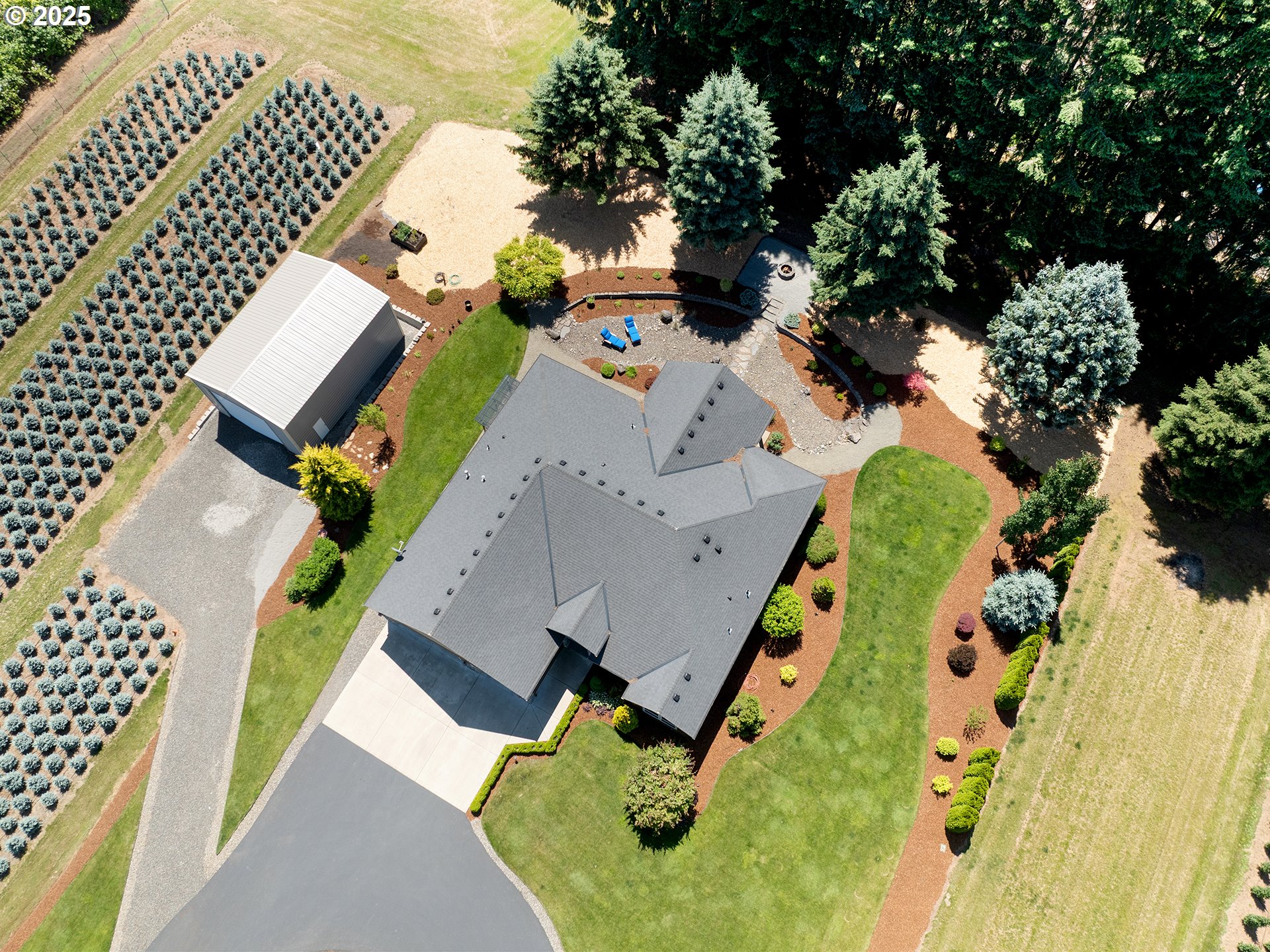 36280 Southeast Hauglum Road Sandy, OR 97055 - Photo 29 of 31 an aerial view of a house with a swimming pool