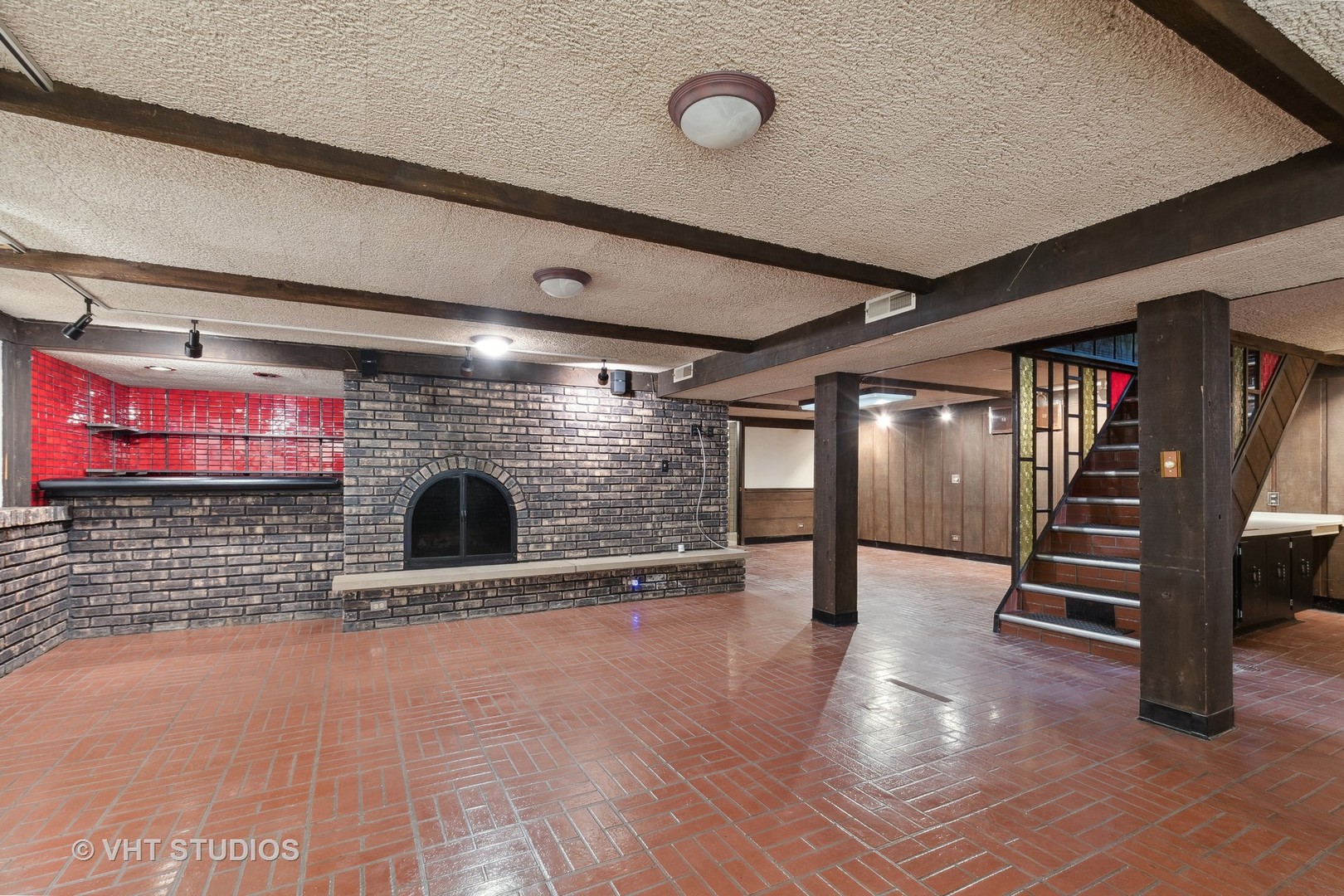 835 Heather Road Deerfield, IL 60015 - Photo 16 of 29 a view of an empty room with stairs and wooden floor