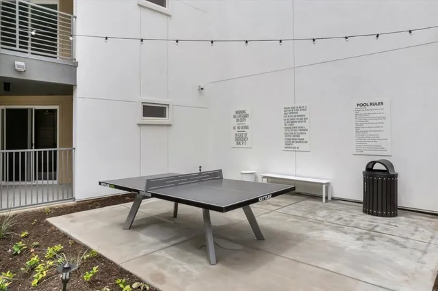 a workspace with furniture and window