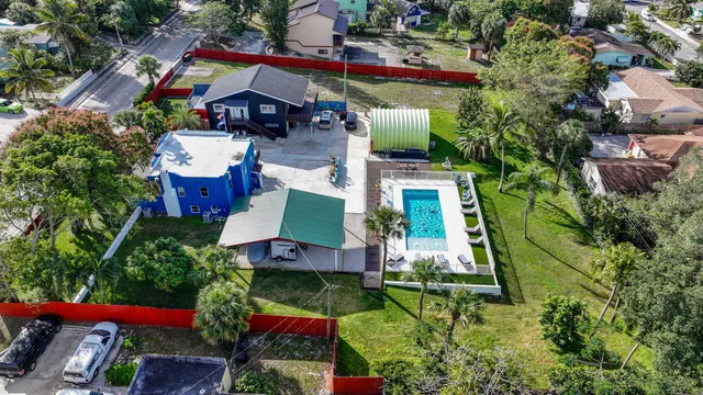 a house view with a garden space