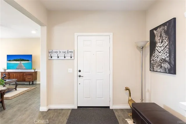 a living room with a bed and a couch