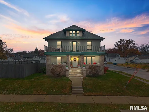 a front view of a house