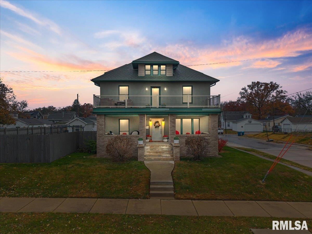 a front view of a house