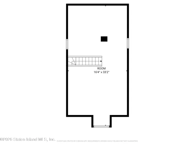 a picture of a bench in the window