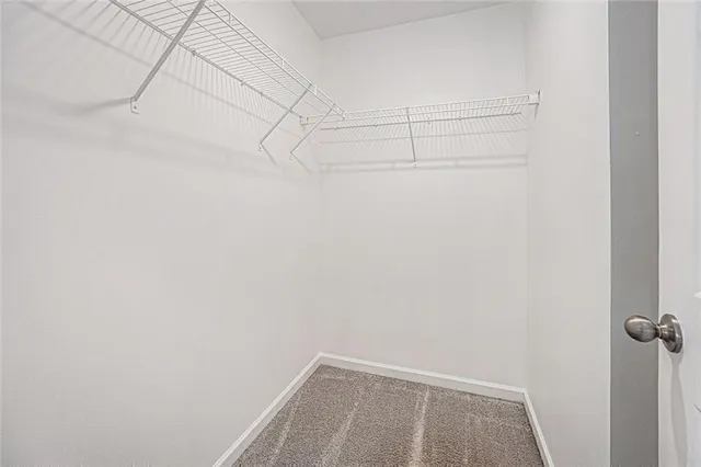 a view of small space with empty racks