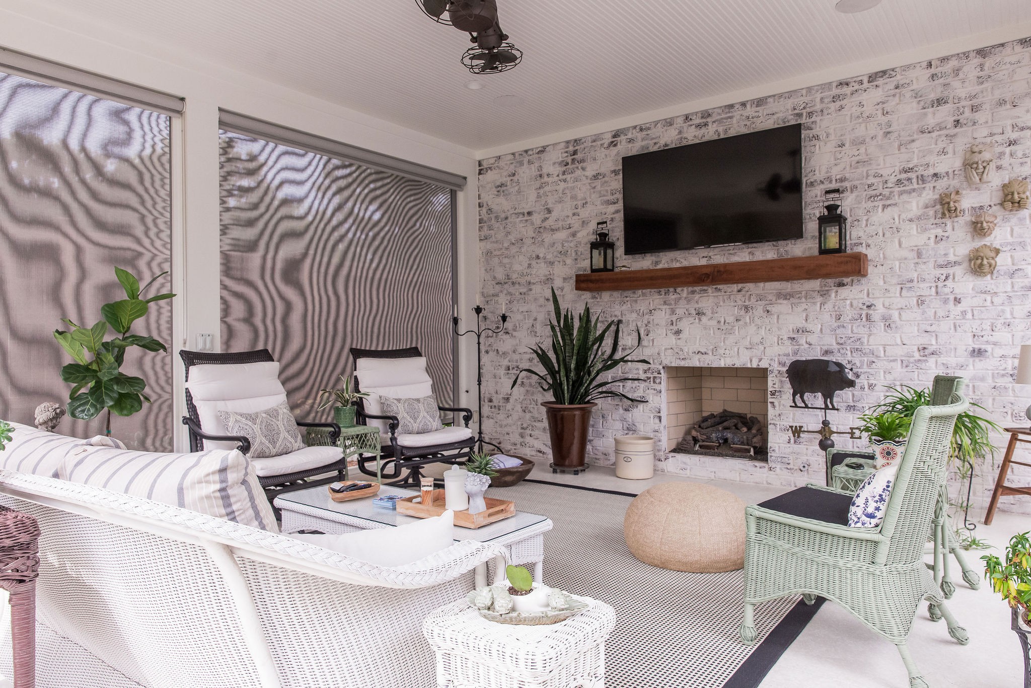 200 Battle Avenue Franklin, TN 37064 - Photo 70 of 95 a living room with furniture a fireplace and a flat screen tv
