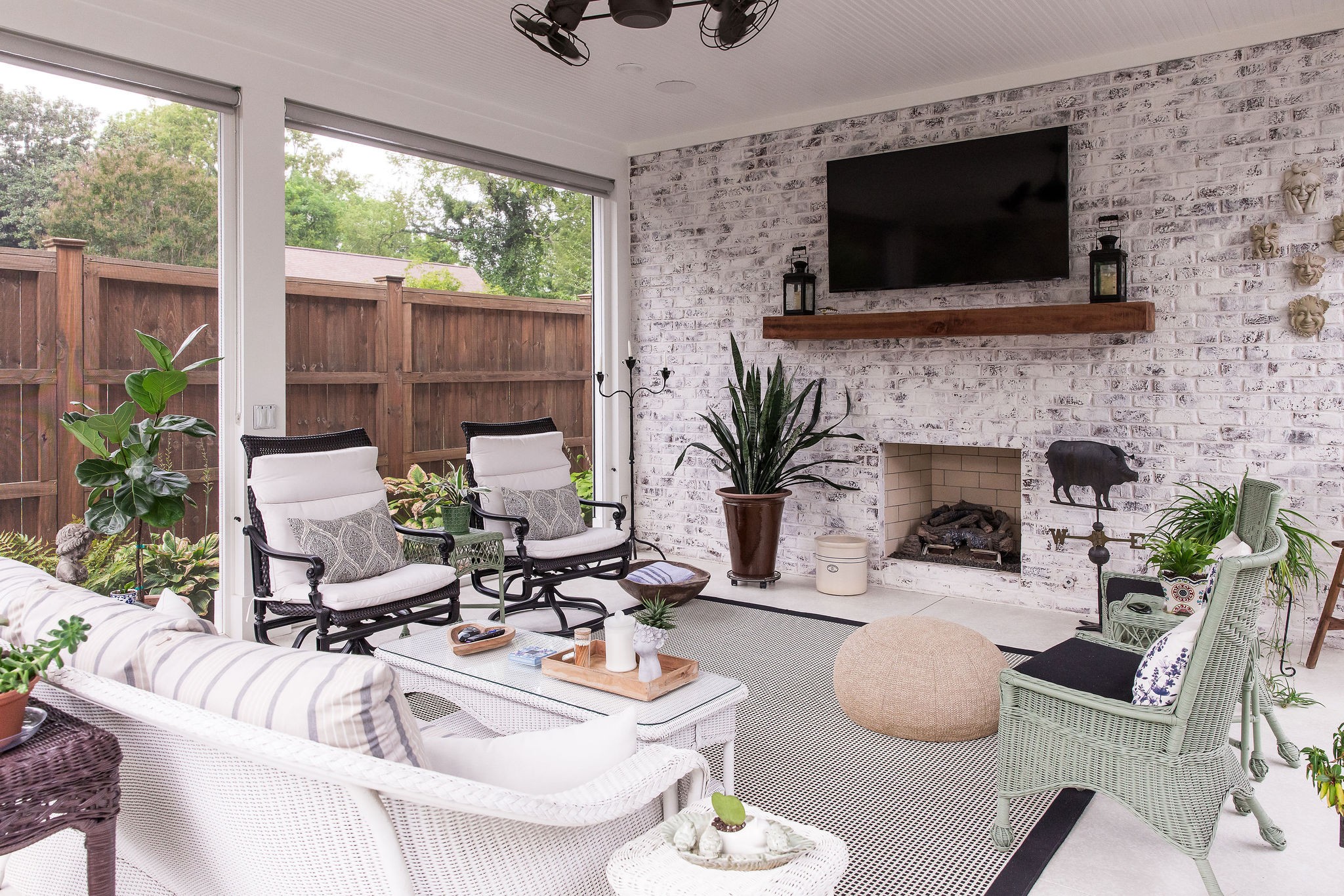 200 Battle Avenue Franklin, TN 37064 - Photo 71 of 95 a living room with furniture a flat screen tv and a fireplace