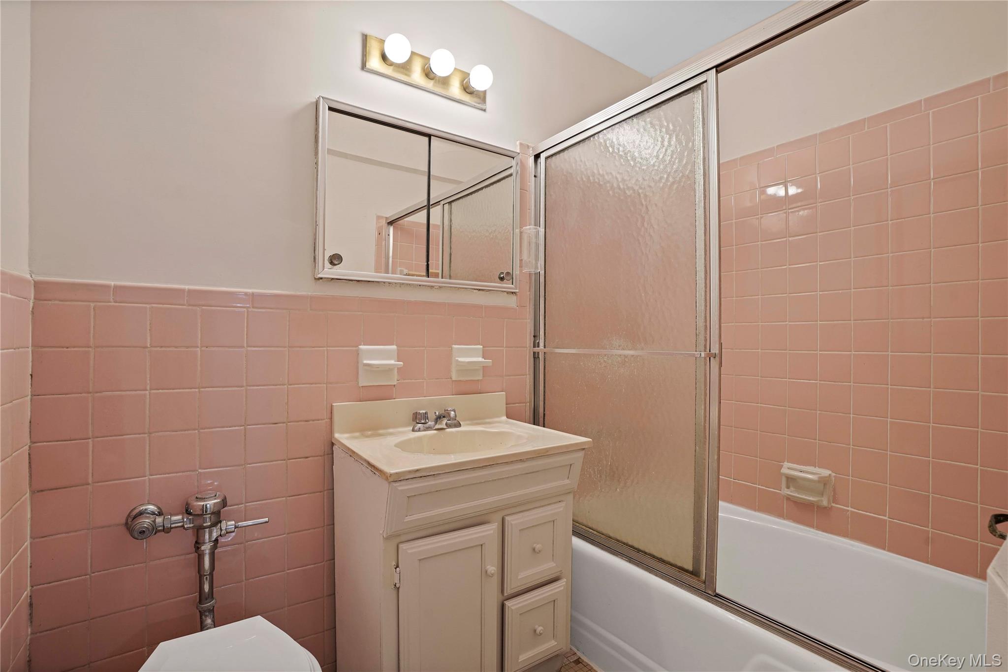 151-31 88th Street, Unit 1B Queens, NY 11414 - Photo 18 of 24 a bathroom with a sink a toilet and shower