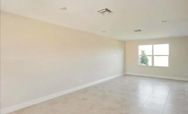 an empty room with a window