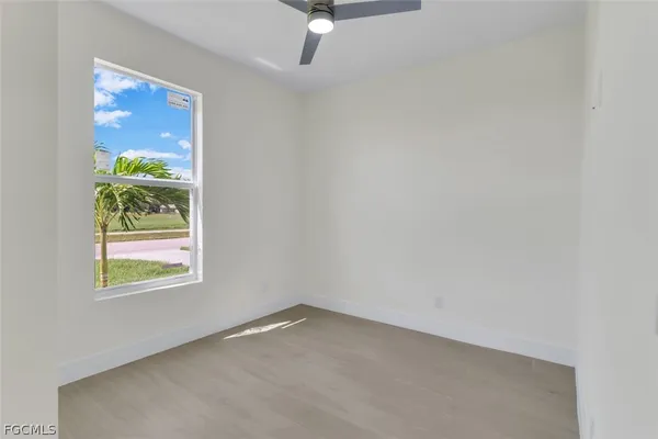 an empty room with window