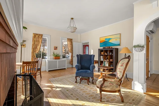 a view of a livingroom with furniture and a couch