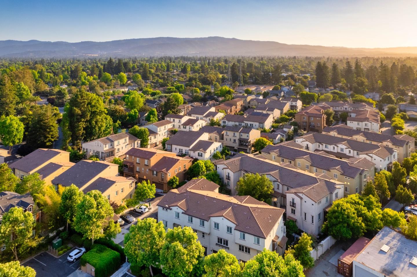 545 Holthouse Terrace Sunnyvale, CA 94087 - Photo 23 of 24 an aerial view of residential houses with outdoor space