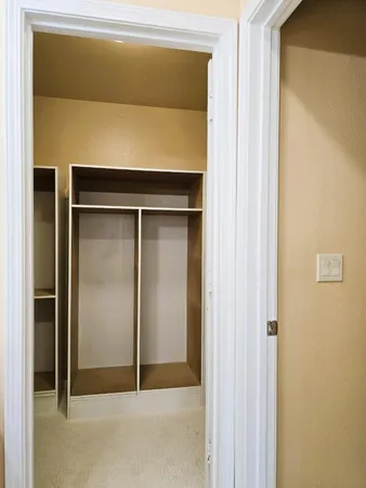 a close view of closet