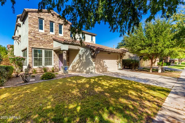 a front view of a house with shower