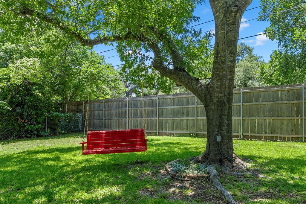 3924 North 30th Street Waco, TX 76708 - Photo 28 of 33 Yes - even a swing to enjoy shade and the privacy of an 8' tall rear stockade fence. Electric lighting in tree for evening enjoyment.
