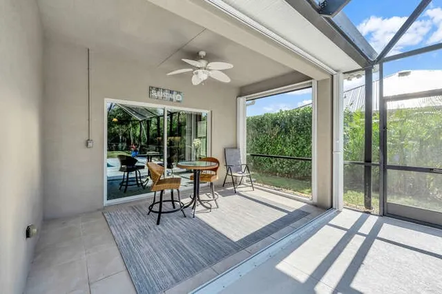 a view of swimming pool with a yard