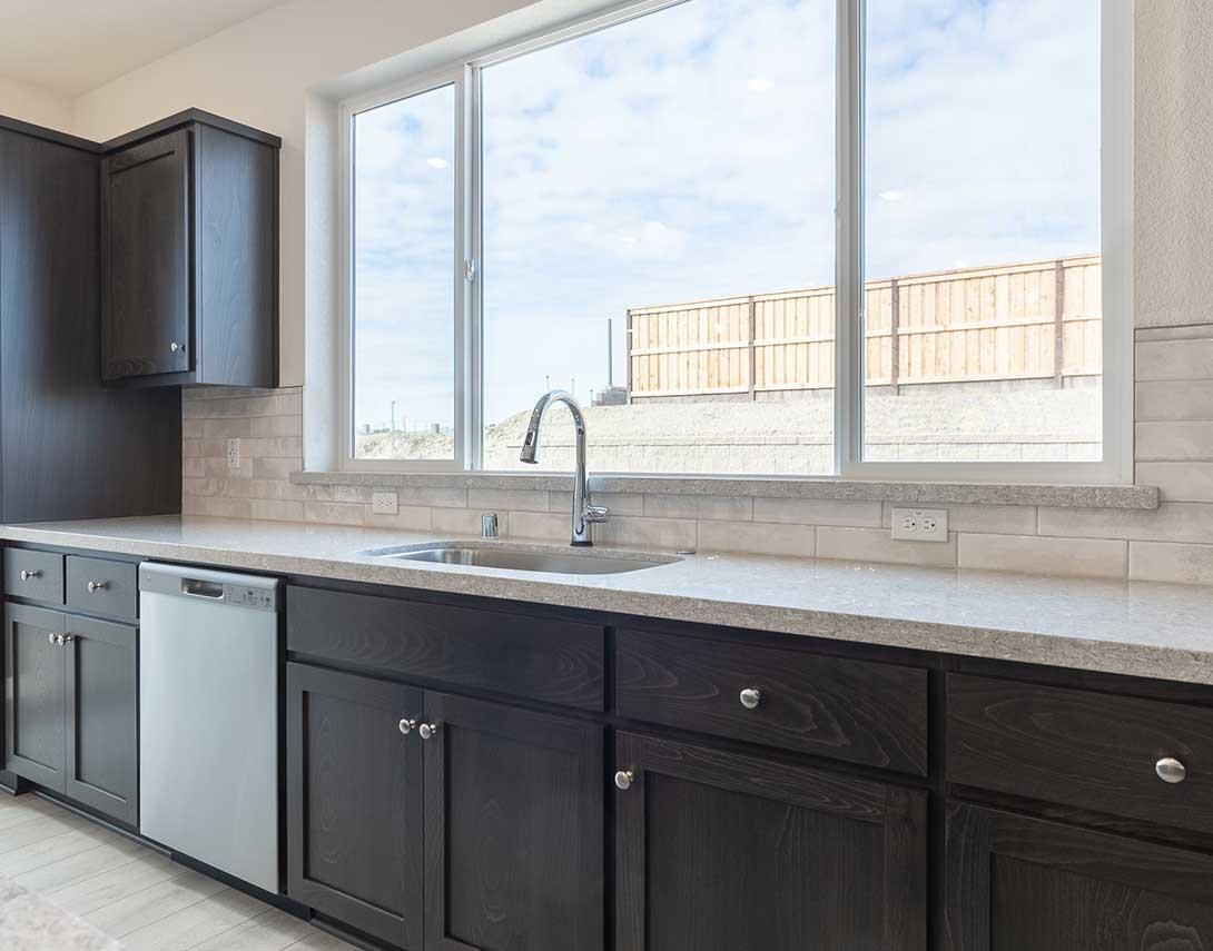 312 West Pasqua Glen Mountain House, CA 95391 - Photo 9 of 16 a kitchen with a sink and a window