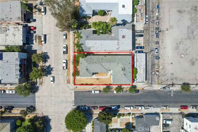 an aerial view of a houses