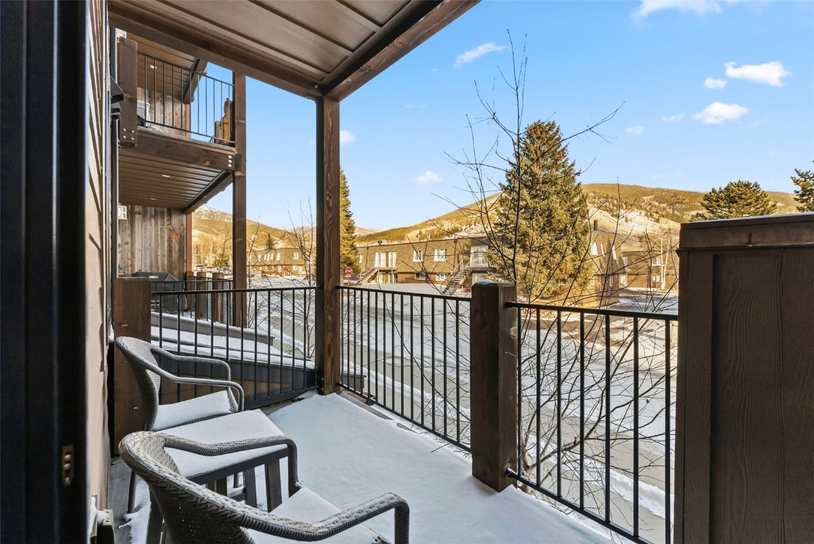 235 La Bonte Street, Unit 106 Dillon, CO 80435 - Photo 25 of 37 a view of a balcony with furniture