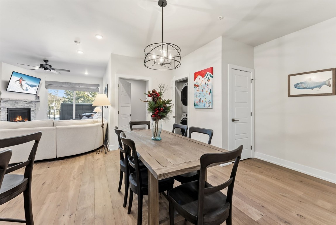 235 La Bonte Street, Unit 106 Dillon, CO 80435 - Photo 35 of 37 a view of a dining room with furniture window and wooden floor