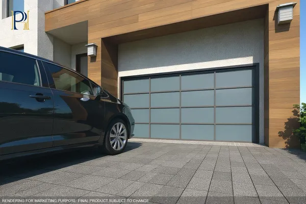 a view of a car garage door