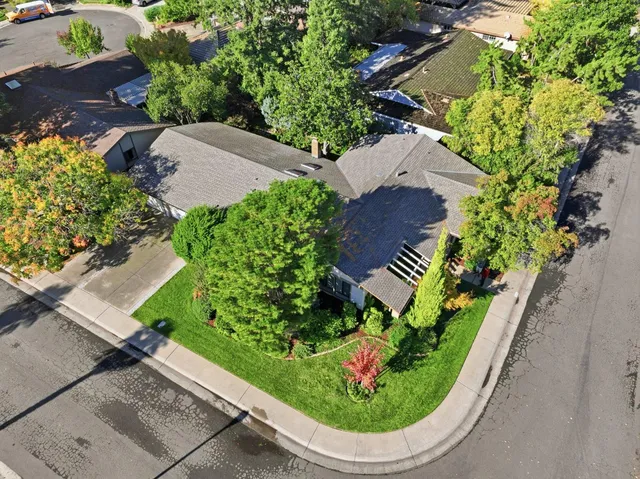an outdoor space with garden view