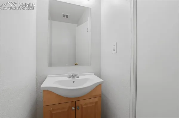 a sink and a mirror