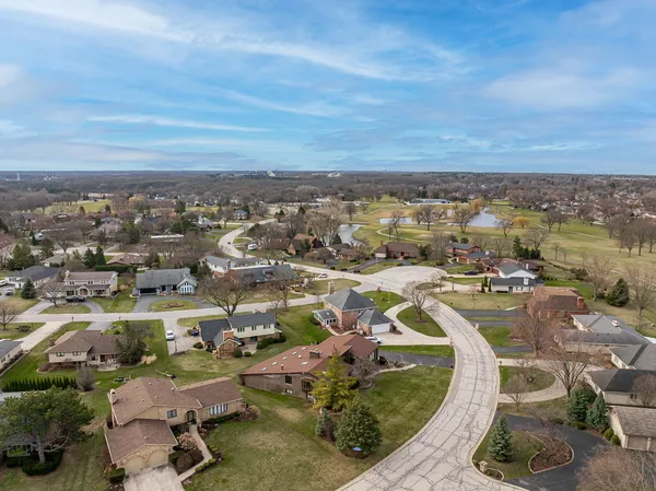 an aerial view of a city