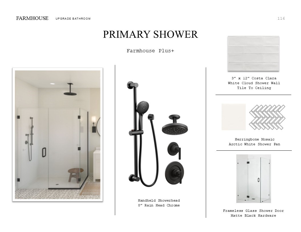 2711 Dark Lantern Drive Rosenberg, TX 77471 - Photo 20 of 36 Farmhouse Look Palette 3: Primary Bathroom Selection Sheet (*Artist rendering used for illustration purposes only.)