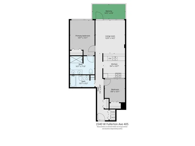 $3,111 | 1540 West Fullerton Avenue, Unit 405, Chicago, IL 60614