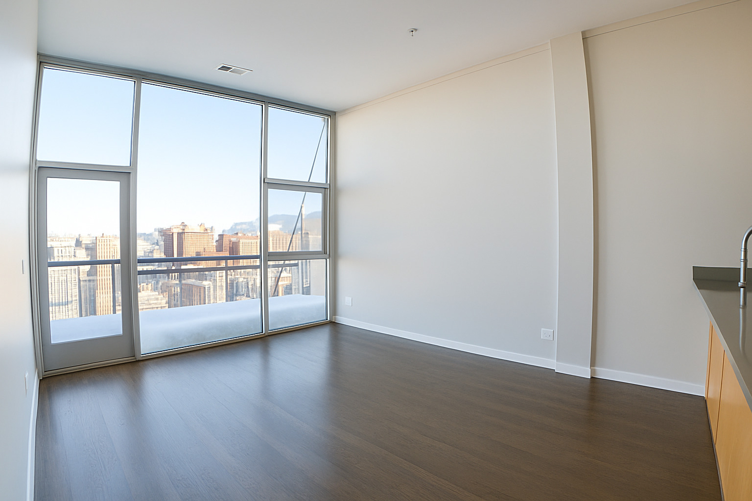 1540 West Fullerton Avenue, Unit 405 Chicago, IL 60614 - Photo 5 of 17 wooden floor in an empty room with a window