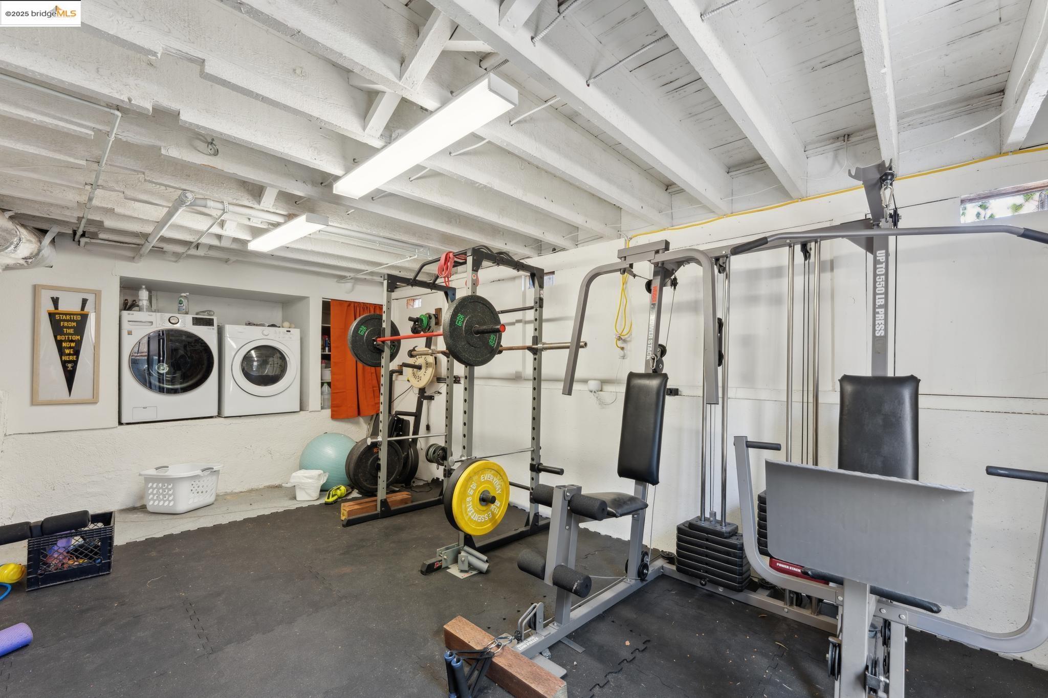 2823 11th Avenue, Unit B Oakland, CA 94610 - Photo 12 of 12 a view of a room with gym equipment