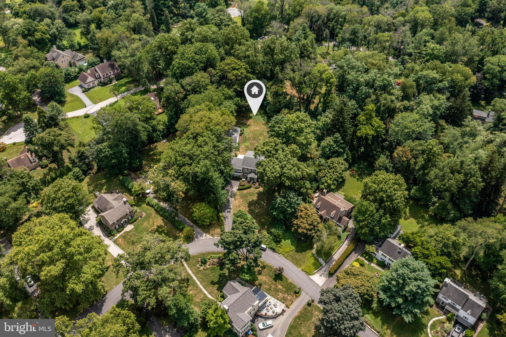 28 Brookside Road Wallingford, PA 19086 - Photo 47 of 49 Brookside Road aerial view
