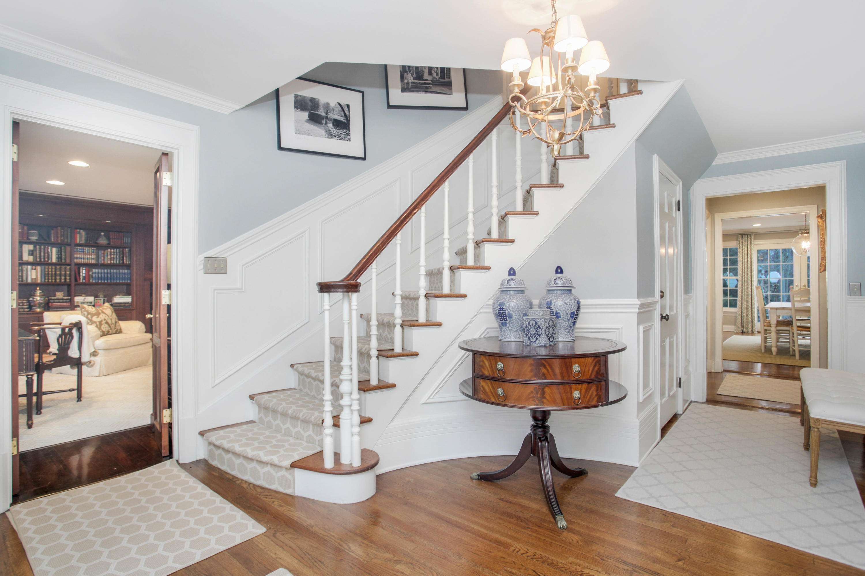 6 Hummingbird Lane Darien, CT 06820 - Photo 3 of 35 a view of entryway and hall with wooden floor