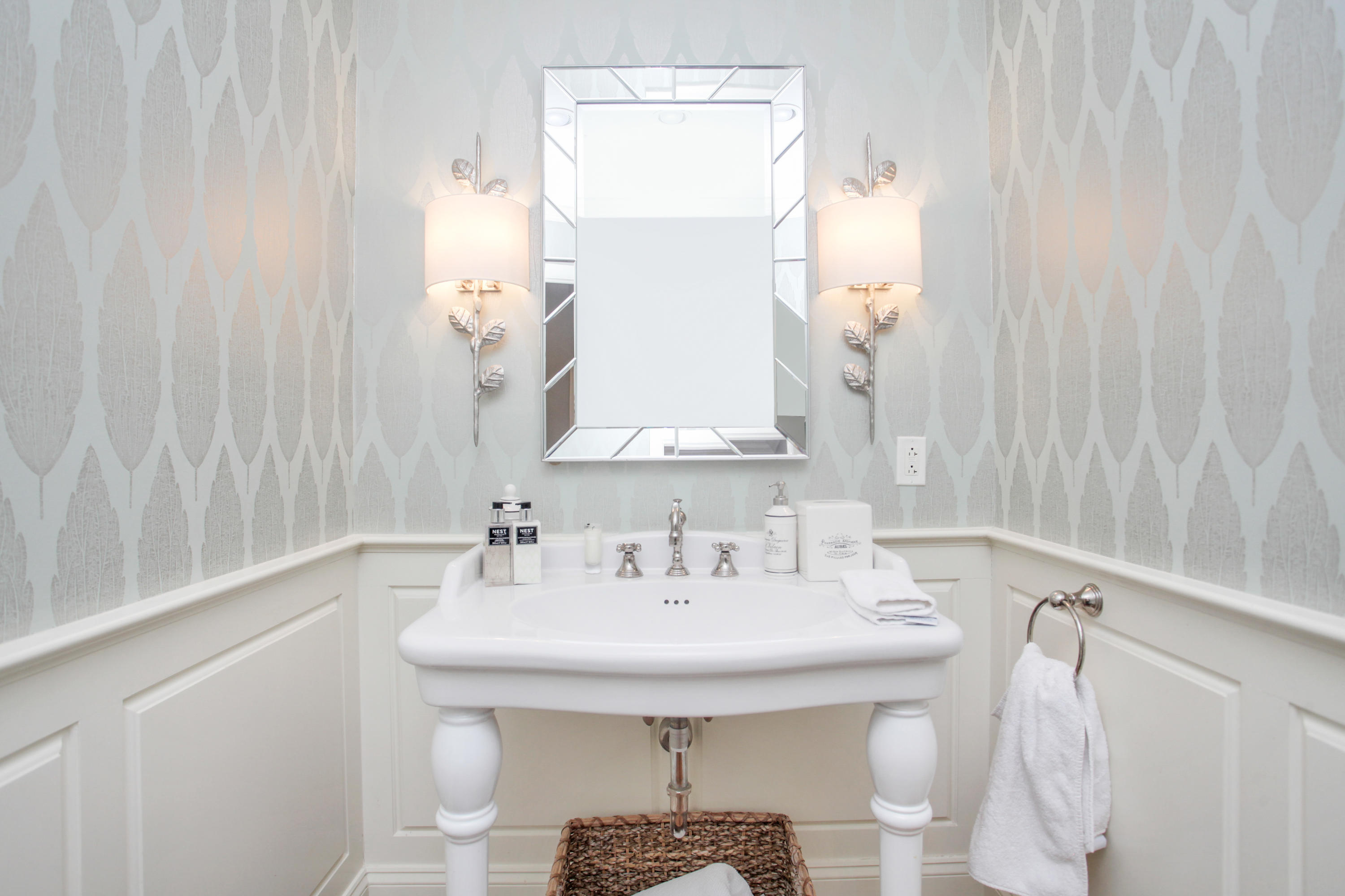 6 Hummingbird Lane Darien, CT 06820 - Photo 8 of 35 a bathroom with a sink and a mirror