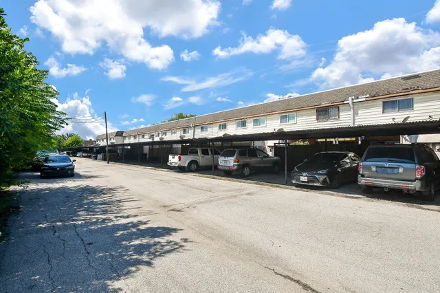 a car parked in front of a building